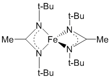 Bis(N,N’-di-t-butylacetamidinato)iron(II) Chemical Structure